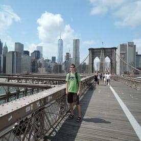 Martin Váňa at Brooklin bridge, NYC